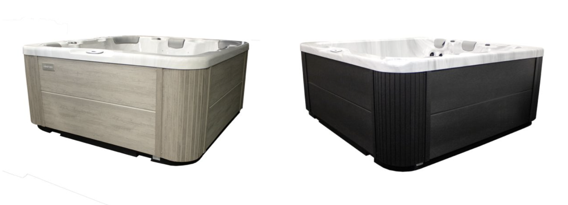 s-serie omkasting viskan spa jacuzzi zwart wit grijs